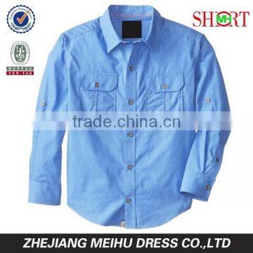 2016 Fancy Design Boy's Long Sleeve Roll up Casual Shirt , Kid Shirt photo-2