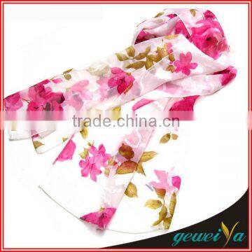 Fashion High Quality Custom Printing Chiffon Silk Organza Scarf