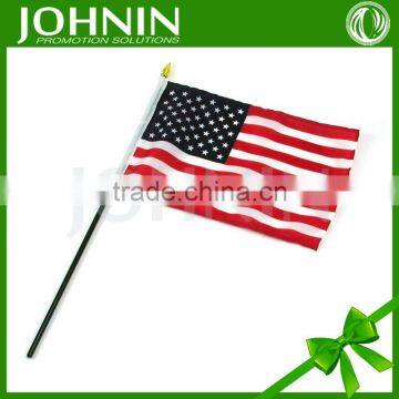 Cheap Handheld Waving Black Stick American Plastic Flag Poles
