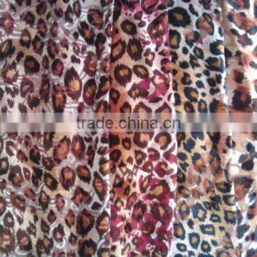 printed leopard burn-out span velvet