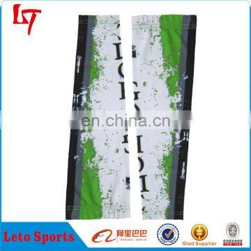 customized sublimation print cycle long compression arm sleeve wholesale