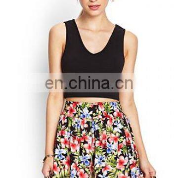 Woman's Fashion Multi Flower Pantskirts/Girl's Sexy High Waist Culotte