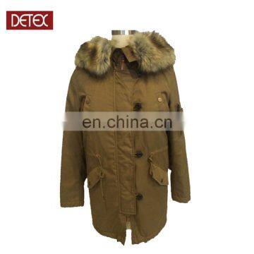 Factory OEM European Cotton Fur Parka Woman Padding Coat