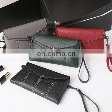 Wholesale pure color simplicity bullet envelope shoulder bag for ladies