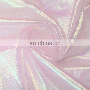 Latest Design New Style Decoration Performance Dress Polyester Fabric Shiny Rainbow Organza photo-2