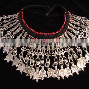 Afghan necklace - Kuchi jewelry - tribal necklace -vintage jewelry -Turkmen Vintage Afghani Kuchi Tribal Necklace