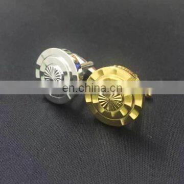 Stock Custom Shape Gold Silver Metal Solid Cufflinks photo-4