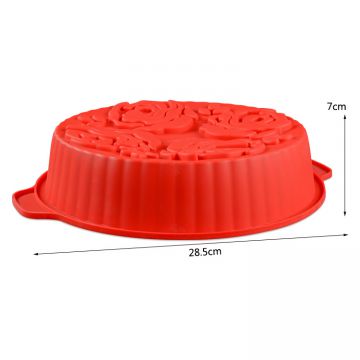 Free Sample Food Grade Heat resistant Nontoxic Silicone Cake Mold Baking Mousse Pudding Mold Tool Round Shape Rose