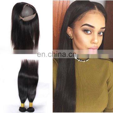 mink brazilian hair 8a grade Straight hair 360 lace frontal closure raw virgin unprocessed human hair