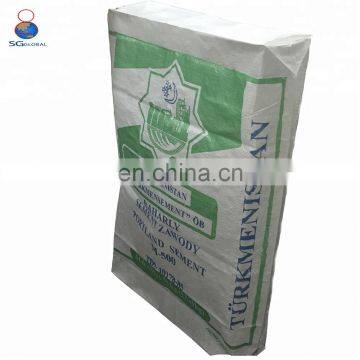 Wholesale block bottom woven polypropylene 50kg cement bag price