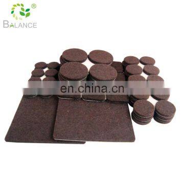 Strong adhesive floor protector pads with adhesive felt circles