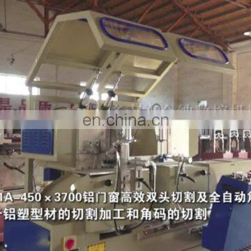 Automatic double head with corner cleat aluminum cutting glazed window aluminum double head mitre saw