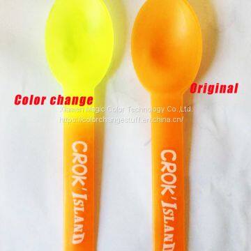 BPA Free Heat Sensitive Color Change Plastic Baby Spoon