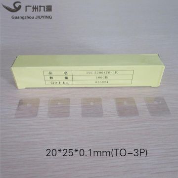 Natural transparent mica sheet with/without holes To-3p 20*25*0.1mm for insulation and heat dissipation