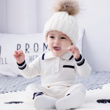 OEM Service Manufacturing Wholesale Organic Knitted Newborn Clothing Baby Romper 100% Cotton Fabric Baby Romper photo-5