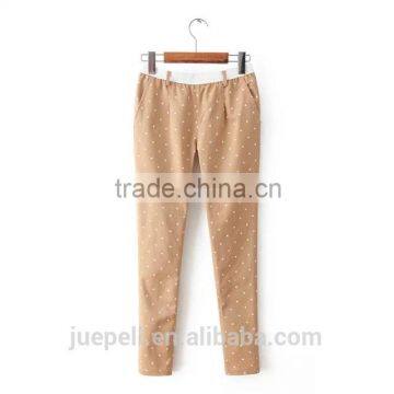 OEM Guangzhou Clothing 2015 New Fashion Dot Print Long Skinny Jeans Pants photo-3