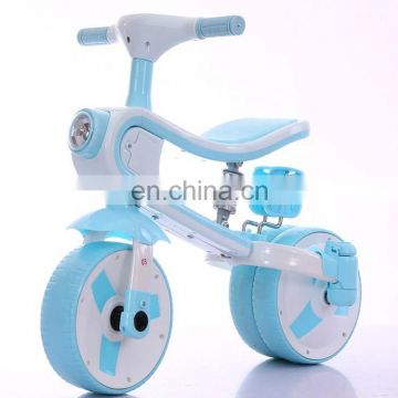 New model mini kids plastic balance bike tricycle with music and light