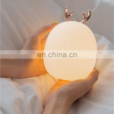 New Gadget 2021 Home Decoration Animal Cute Deer  Silicone Night Light for Holiday Gift