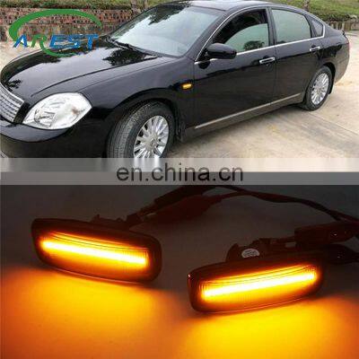 1 Pair Dynamic Side Marker Turn Signal Lamp For Nissan Teana Cefiro Maxima J31 04-07 For Sylphy Sunny Murano Fender Lamp Light