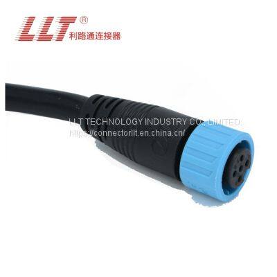 M12 5pin Waterproof Electr Connector Cable 2 3 4 5 6 7 8 Pin Push Lock Solder Led Light Connector photo-5