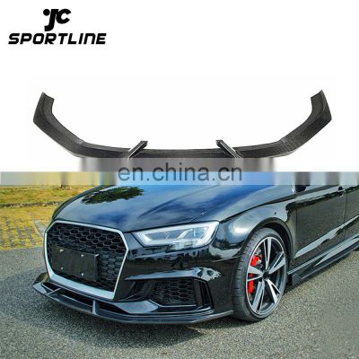 Carbon Fiber Facelift RS3 Front Spoiler Lip for Audi RS3 8V Sedan 17-18