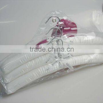 LP80 white satin clothes hangers