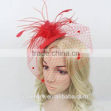 New Coming Hairclip Fascinator Mini Hat With Veiling photo-3
