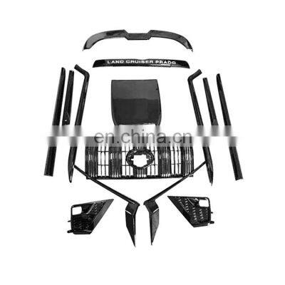 Factory Wholesale Car Modification Black Edition Front Grille Rear Spoiler Door Moulding for Accessories Land Cruiser Prado photo-2