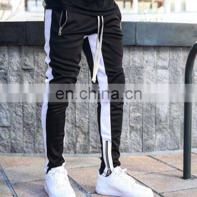 Summer Drawstring Trousers Zipper Double Pocket Long Men's Sports Casual Pants photo-4
