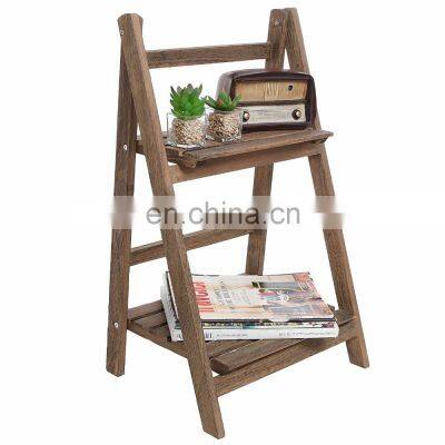 Amazon hot selling 2-Tier wooden Plant Stand shelf