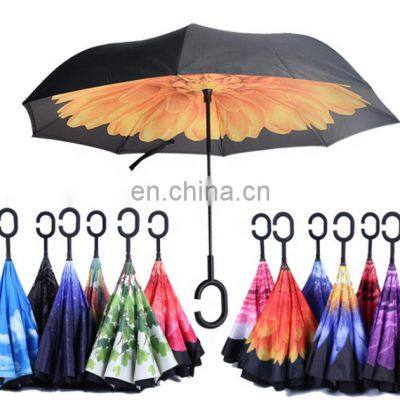 Promotional Fold Reverse Umbrella Inverted Umbrella for Business Man