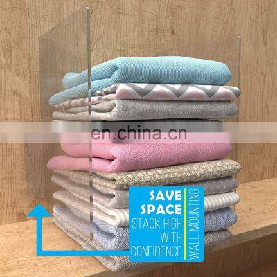 Clear Acrylic Shelf Organizer Custom Easy Assembled Closet And Cabinet Acrylic Shelf Divider