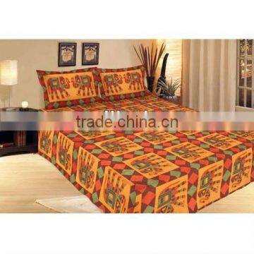 Jaipuri Pure Cotton 3 Piece Double Bed Sheet