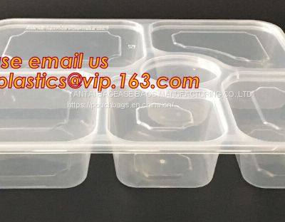 6 Compartment Plastic Food Storage Microwave Freezer Safe Plastic Disposable Lunch Box,Fast Food Container Disposable ta photo-5
