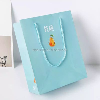 custom printed foldable white paper shopping gift bags