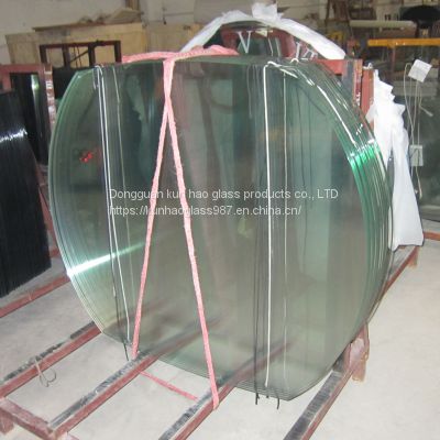 Furniture glass mesa 8 mm transparent toughened glass edge grinding glass factory