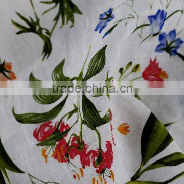 Print Linen Fabric Wholesale,women's Fashion Dress Fabric,100% Linen Fabric