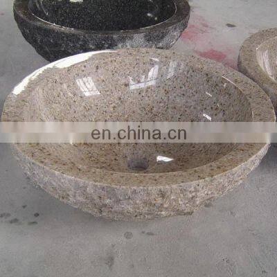 Maple Red Granite Stone Round Bathroom Sink photo-5