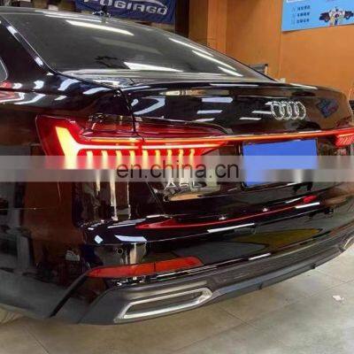 Modified Full LED Through Strip Taillamp Taillight With Dynamic for AUDI A6 C8 Tail Lamp Tail Light 2019-2021 photo-2