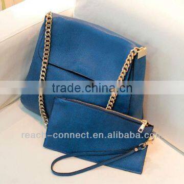 metal chain cowboy style shoulder bag for ladies