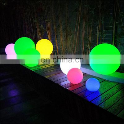 garden patio landscape decorative modelling waterproof illuminated outdoor glow swimming poll with light up sphere light ball