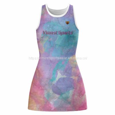 2023 newest fashionable custom netball dress with full sublimation printing