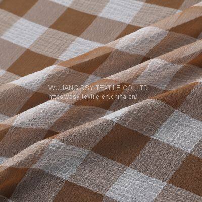 Big Checked Chiffon Polyester Chiffon Ripstop Fabric photo-2