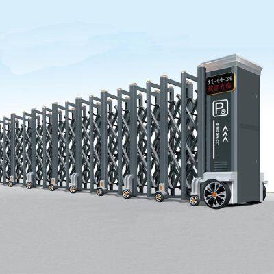 Electric Intelligent Sliding Door Factory Courtyard Translation Linear Door Automatic Aluminum Alloy Factory Gate Electric Telescopic Door