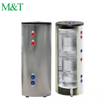 500 Liter Duplex Stainless Steel Indirectly Heated 2 In 1 Heat Pump Water Tanks DHW With Coils For Domestic Hot Water