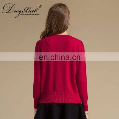 Soft Warm Short Cashmere Cardigan Solid Color Full Zip Woman Cashmere Sweater photo-6