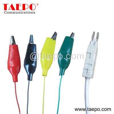 4 pole krone test plug to alligator clip test cord LSA
