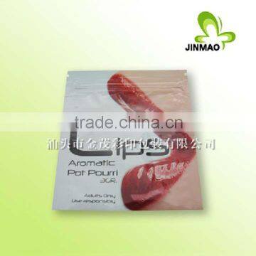 Hot sale wholesale cosmetic packaging zip plastic pouch