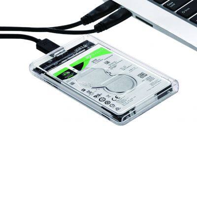 2.5 Inch Transparent HDD SSD Case With USB 3.0 Type C External Laptop SATA Hard Drive Disk Enclosure photo-2