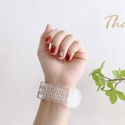 Wholesale Watch Strap With Watch Case 40mm 41mm 42mm 44mm 45mm TPU for Apple Watch Band Protective Case Series 7 6 photo-5